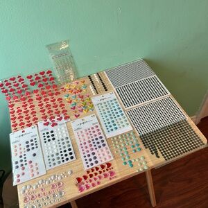 Source Unknown Colorful Adhesive Gems and Dots